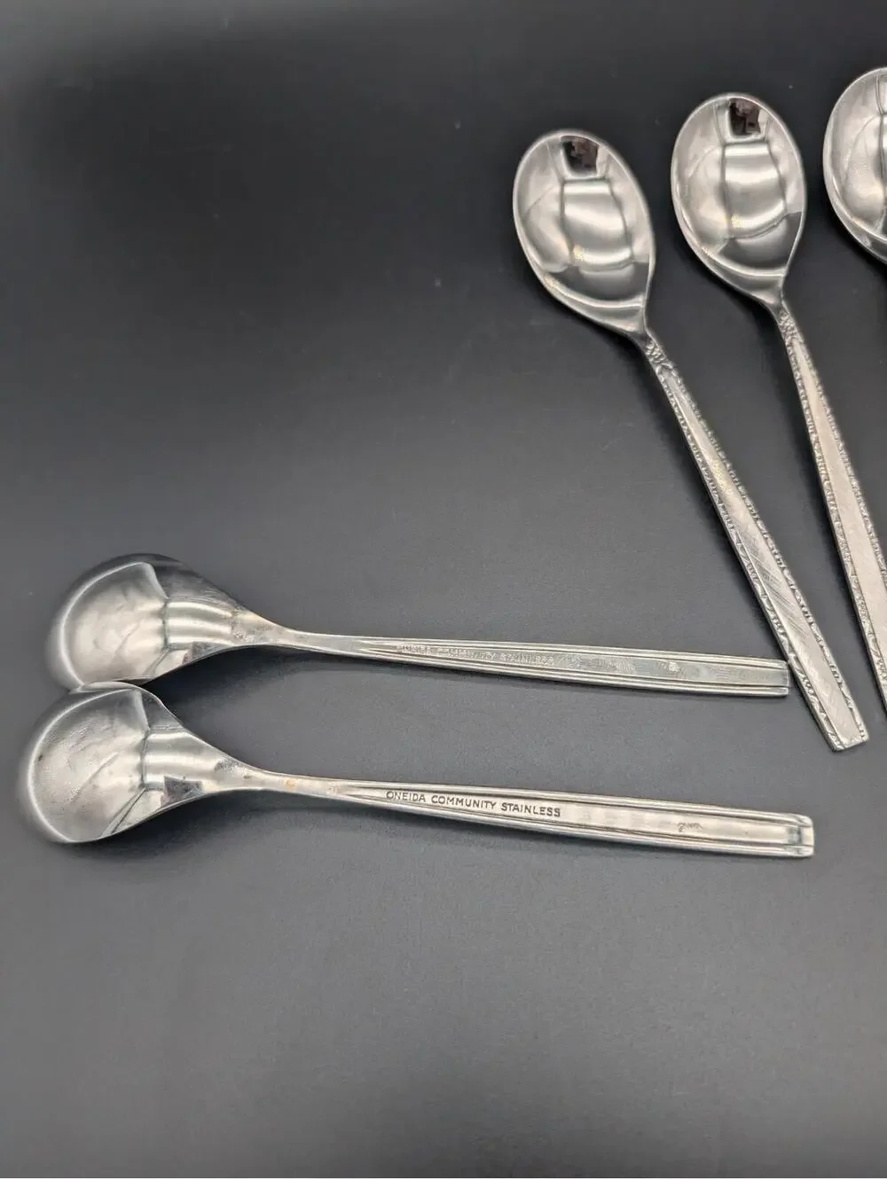 Oneida Community VIA ROMA Stainless Flatware Dessert Spoons (6 pc Set)